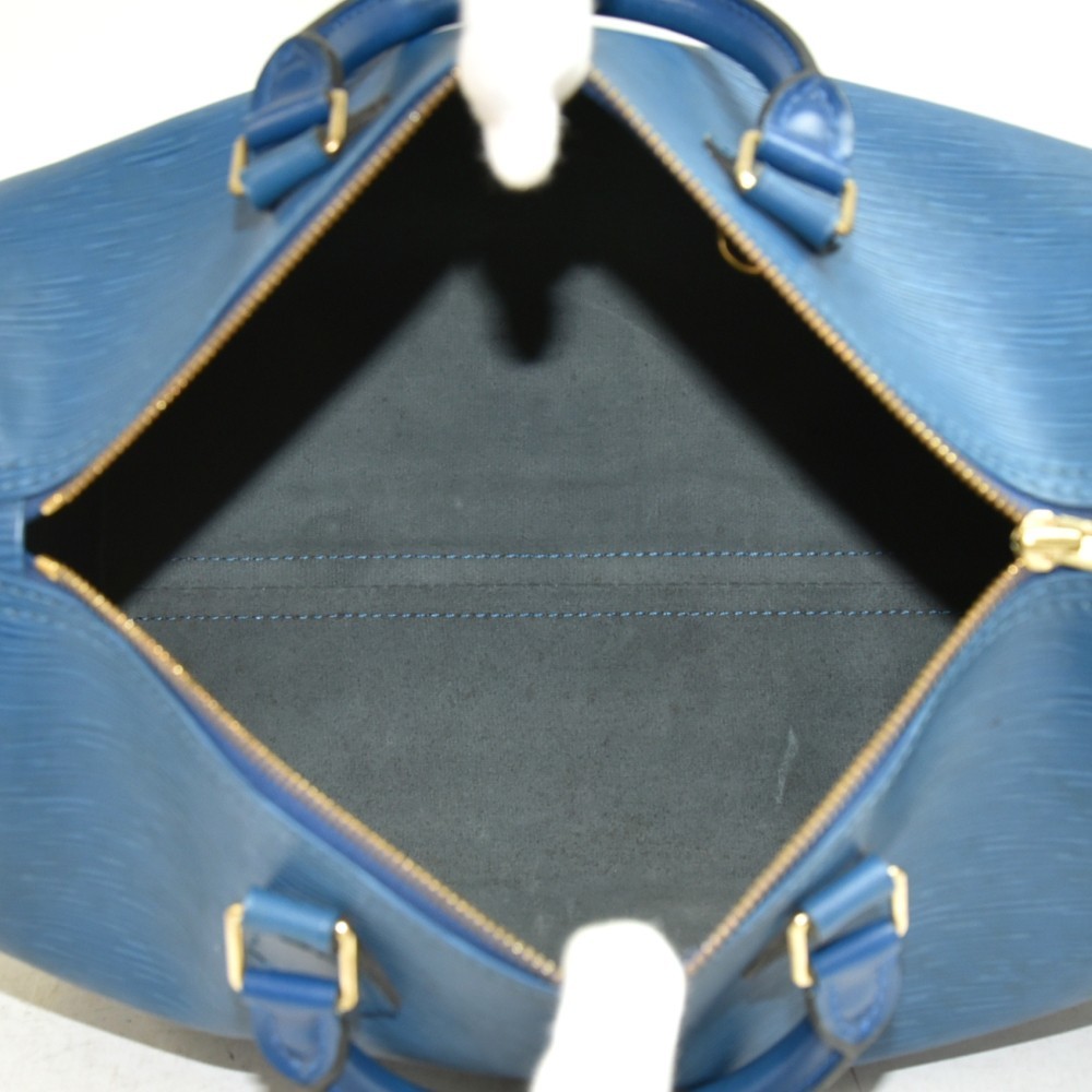 LOUIS VUITTON Vintage Speedy 30 Blue Epi Leather City Handbag - Picture 11 of 11